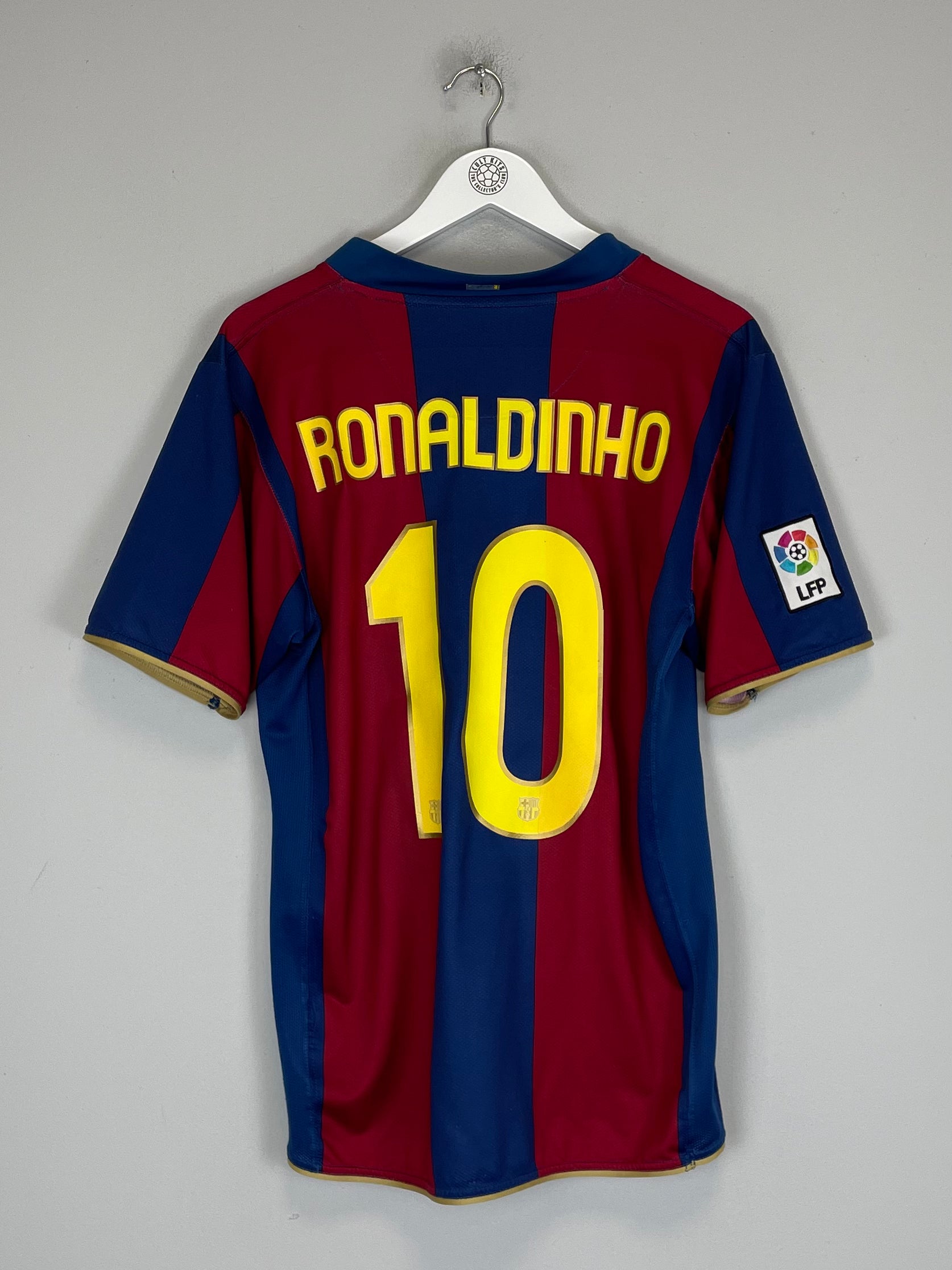 Shop 2007/08 BARCELONA RONALDINHO #10 HOME SHIRT (S) NIKE, classic football shirts, vintage football shirts & retro soccer jerseys at Cult Kits