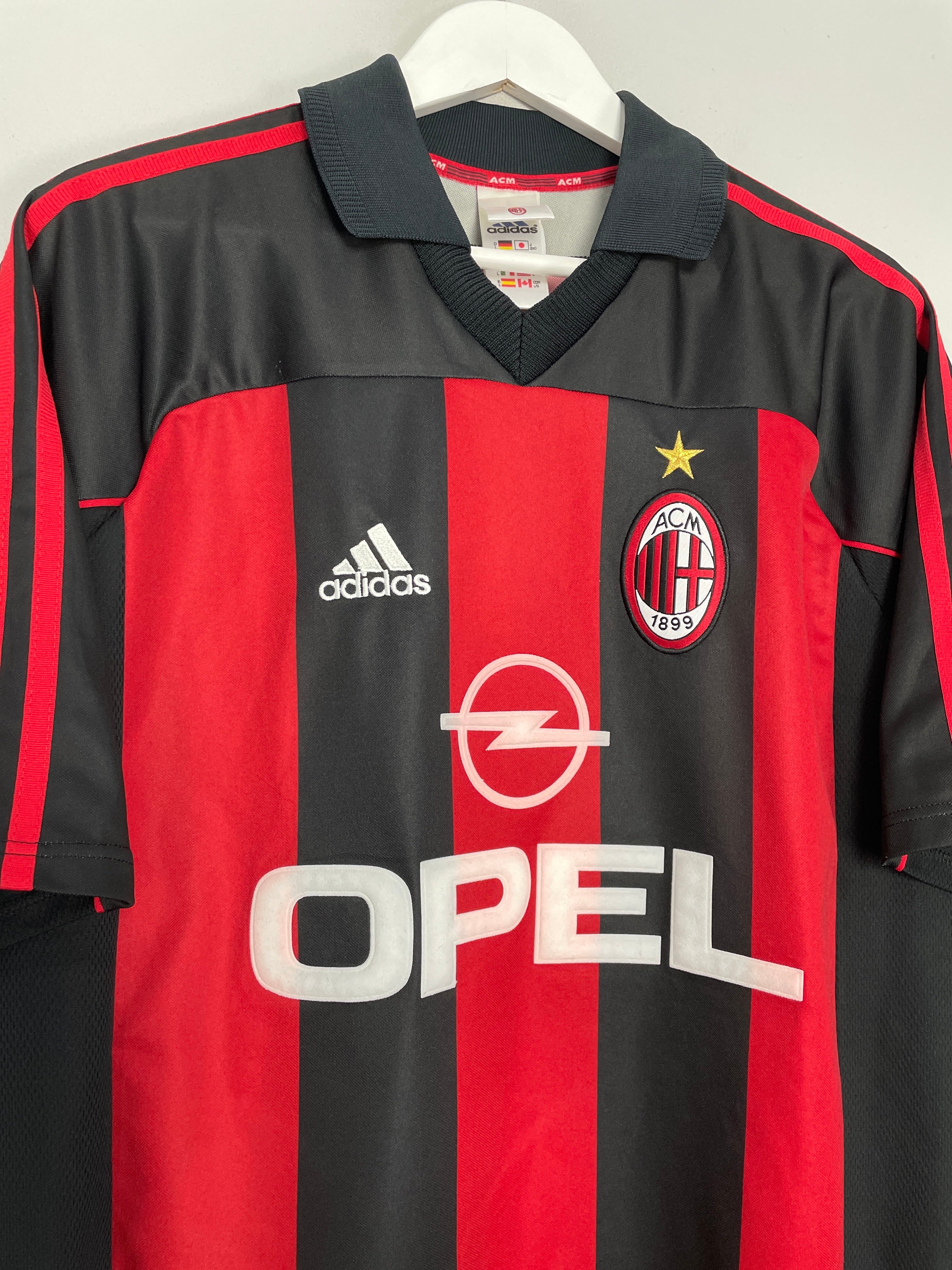 Shop 2000/02 AC MILAN SHEVCHENKO #7 HOME SHIRT (L) ADIDAS, classic football shirts, vintage football shirts & retro soccer jerseys at Cult Kits
