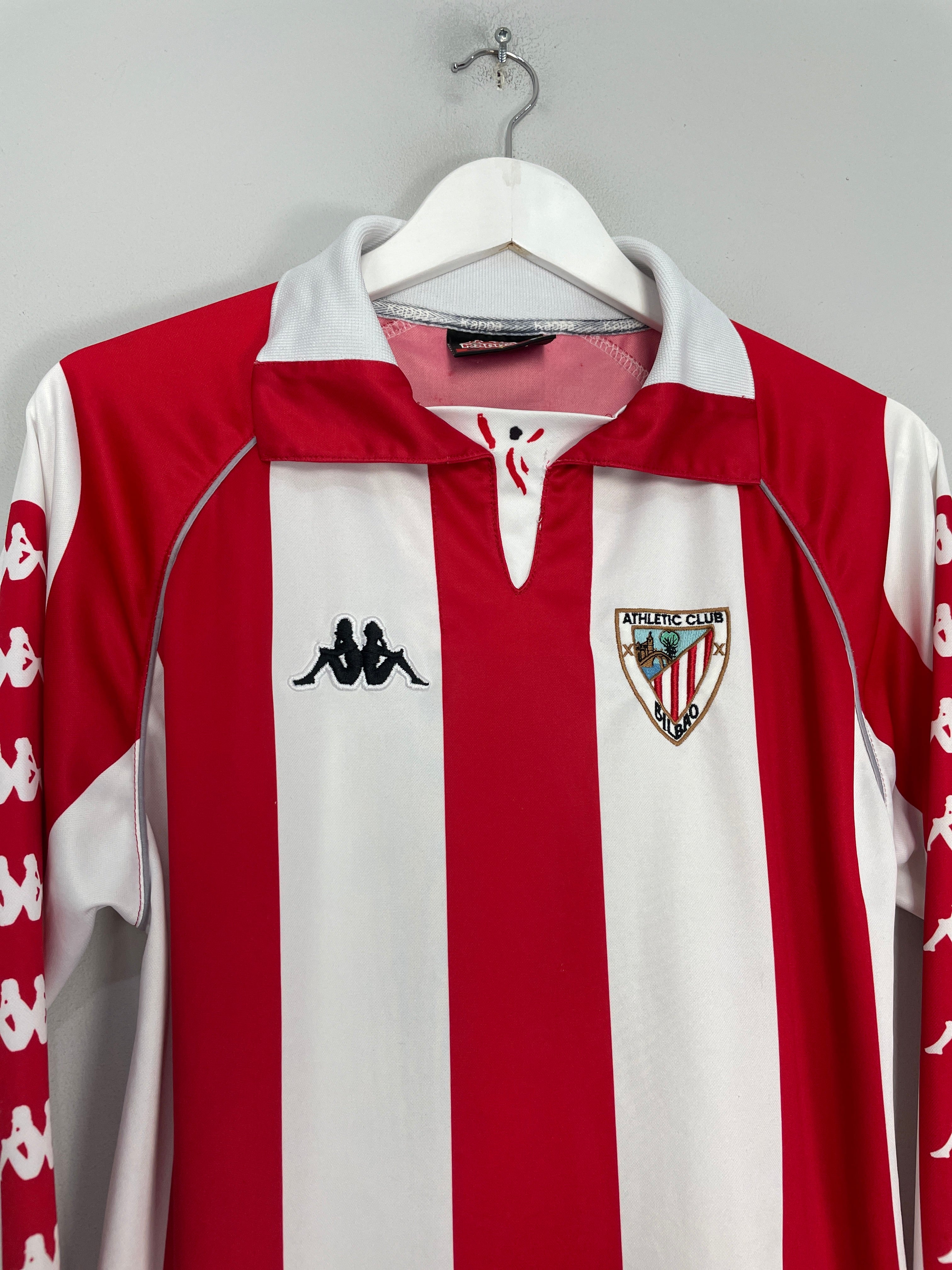 Shop 1998/99 ATHLETIC BILBAO #4 L/S HOME SHIRT (S) KAPPA, classic football shirts, vintage football shirts & retro soccer jerseys at Cult Kits