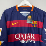 Shop 2015/16 BARCELONA MESSI #10 *BNWT* HOME SHIRT (XL) NIKE, classic football shirts, vintage football shirts & retro soccer jerseys at Cult Kits