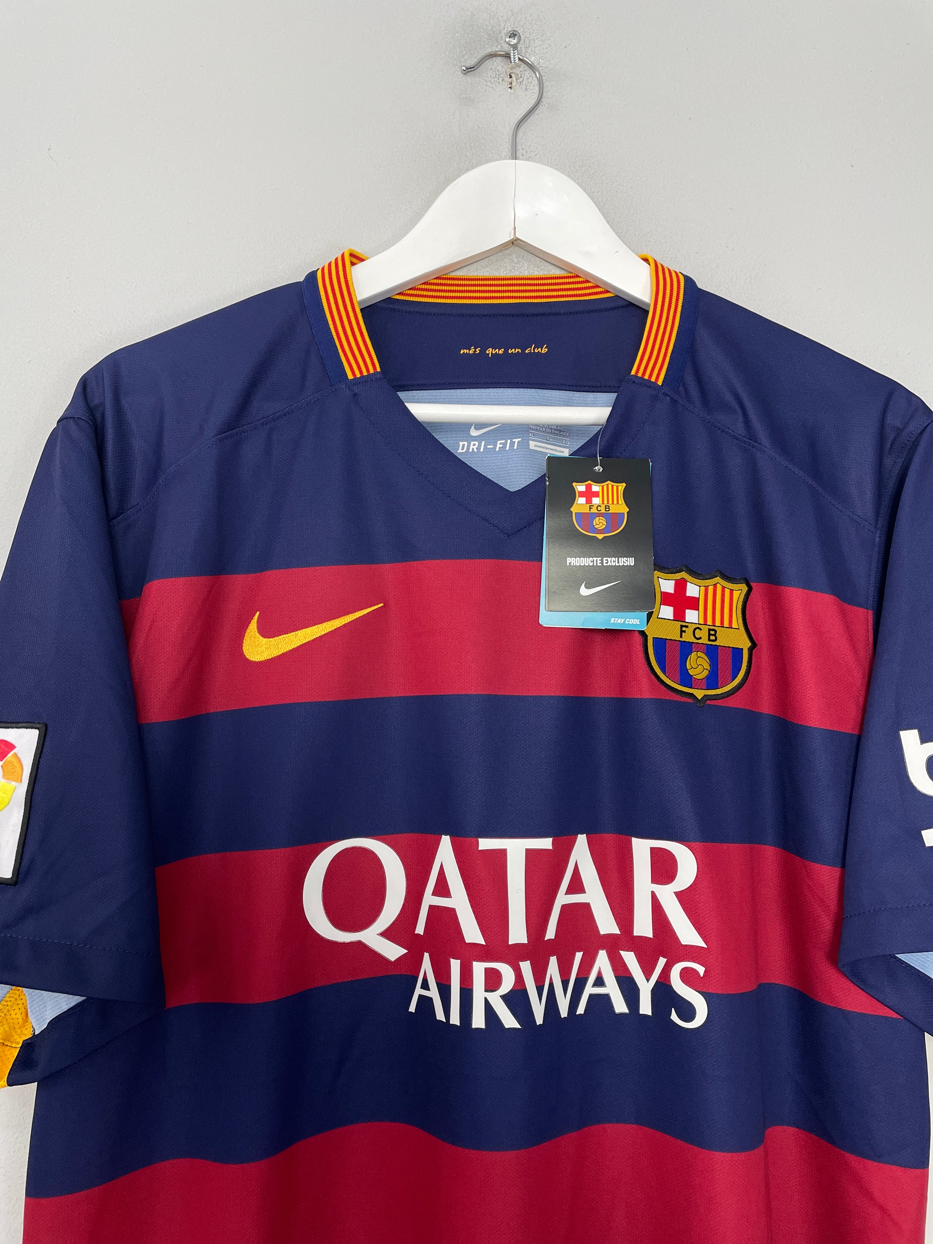 Shop 2015/16 BARCELONA MESSI #10 *BNWT* HOME SHIRT (XL) NIKE, classic football shirts, vintage football shirts & retro soccer jerseys at Cult Kits