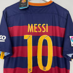 Shop 2015/16 BARCELONA MESSI #10 *BNWT* HOME SHIRT (XL) NIKE, classic football shirts, vintage football shirts & retro soccer jerseys at Cult Kits