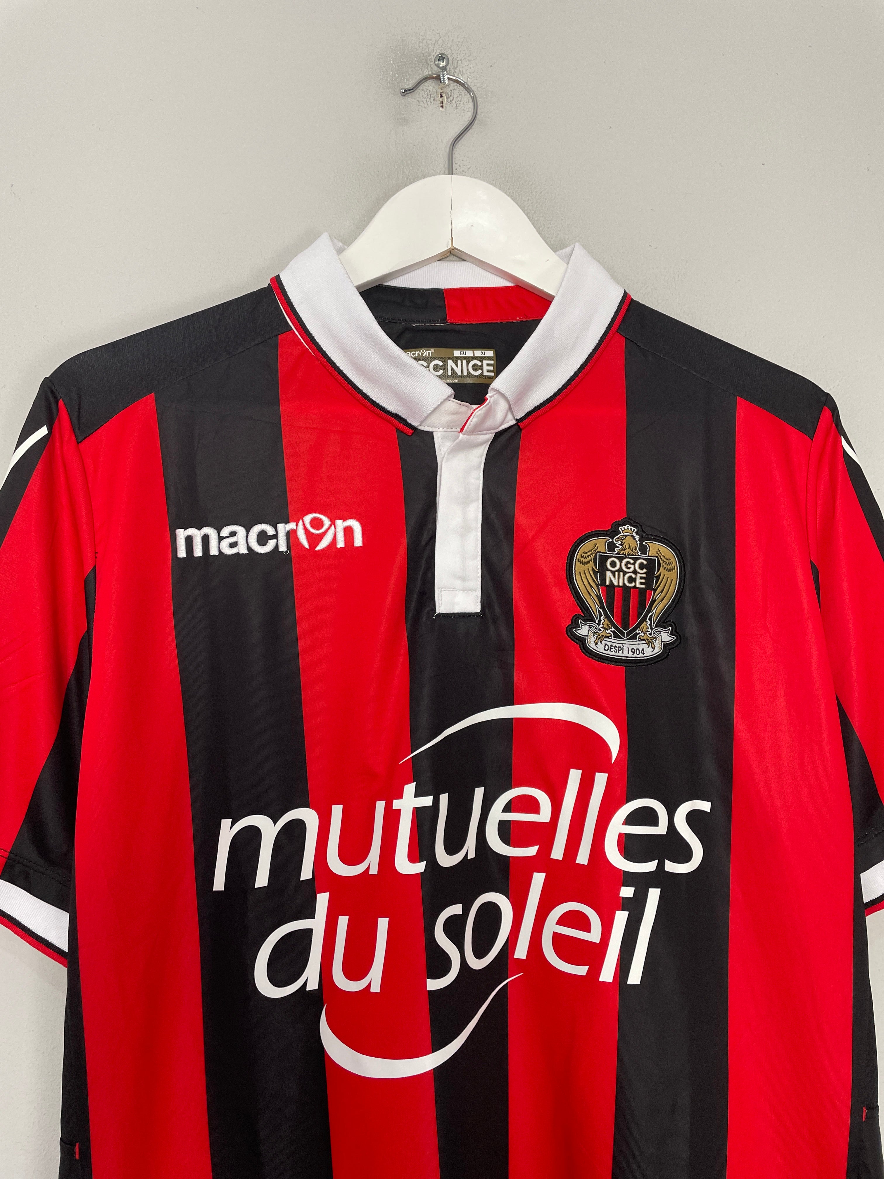 Shop 2017/18 OGC NICE BALOTELLI #9 HOME SHIRT (XL) MACRON, classic football shirts, vintage football shirts & retro soccer jerseys at Cult Kits