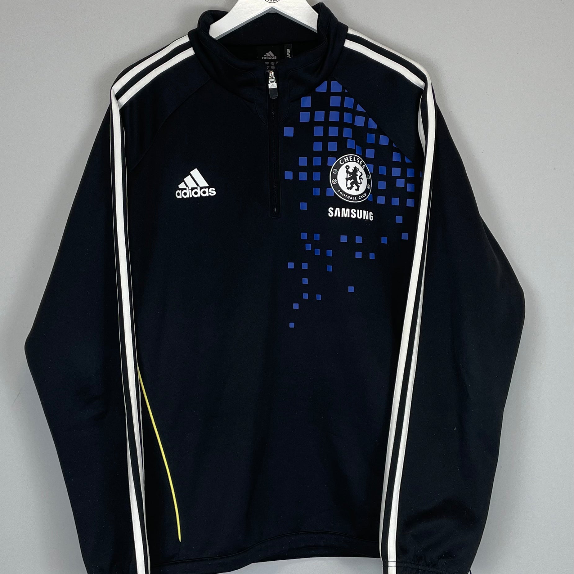Shop 2011/12 CHELSEA 1/4 ZIP TRAINING TOP (L) ADIDAS, classic football shirts, vintage football shirts & retro soccer jerseys at Cult Kits