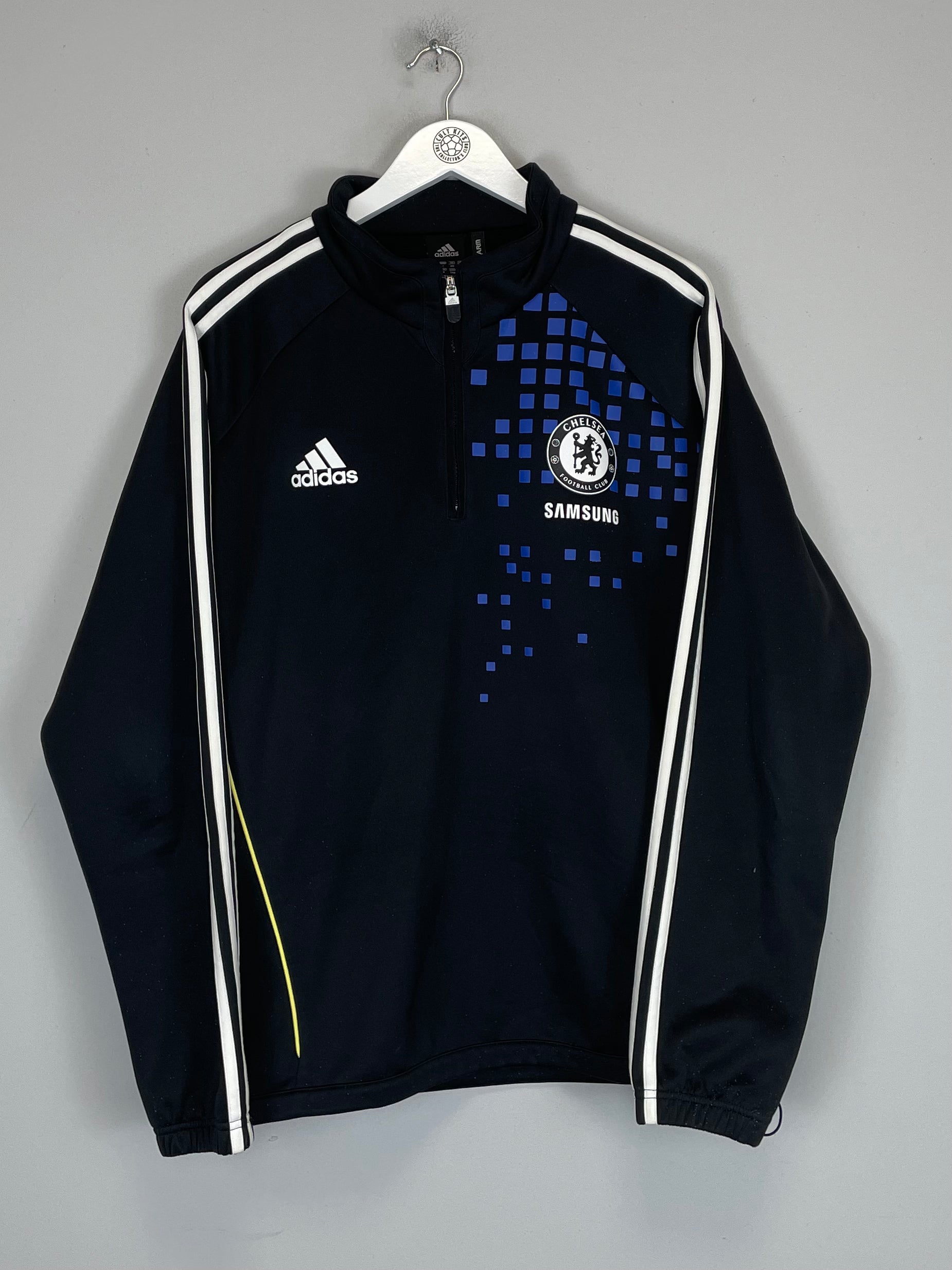 Shop 2011/12 CHELSEA 1/4 ZIP TRAINING TOP (L) ADIDAS, classic football shirts, vintage football shirts & retro soccer jerseys at Cult Kits