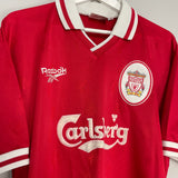 1996/98 LIVERPOOL BARNES #10 HOME SHIRT (L) REEBOK
