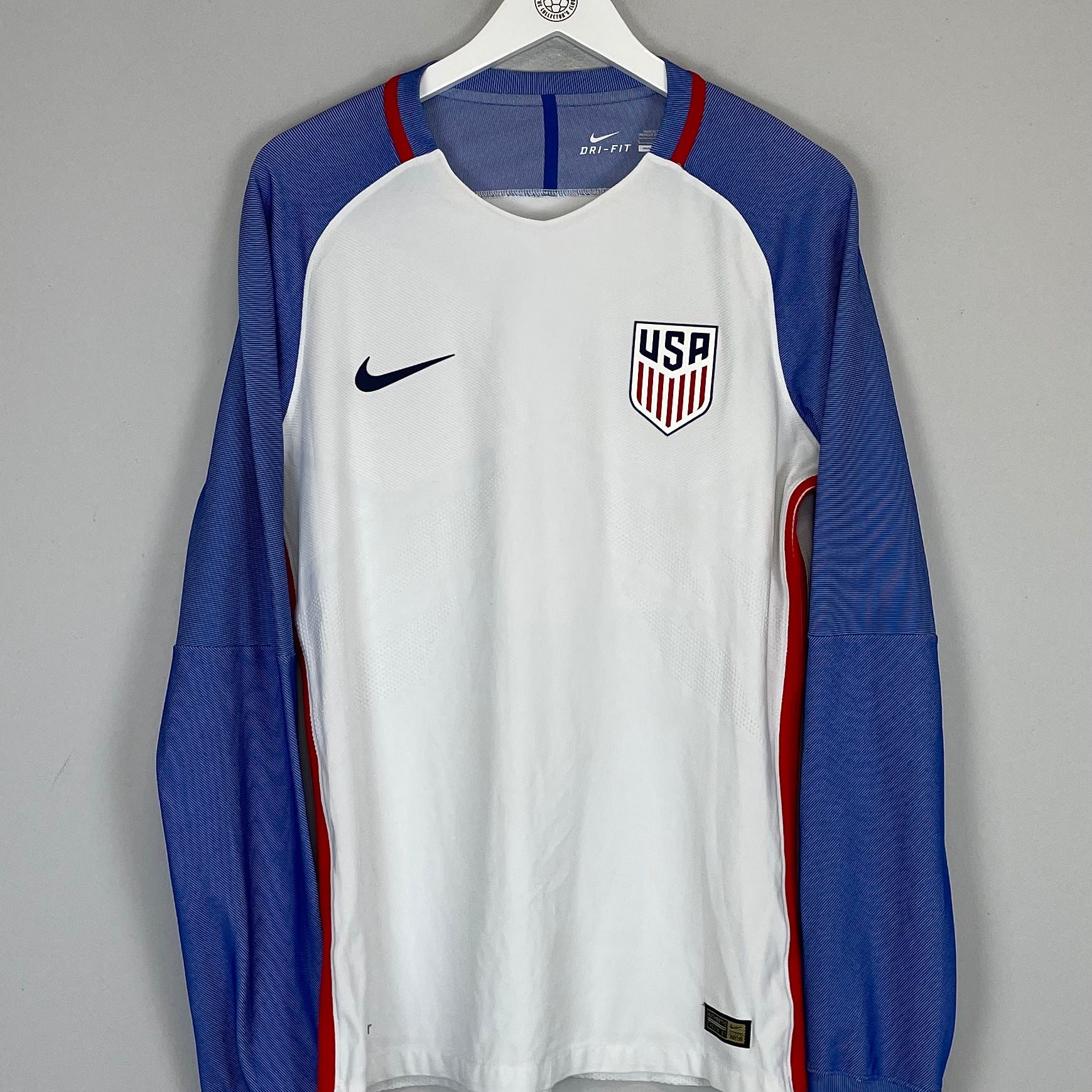 Shop 2016/17 USA *PLAYER ISSUE* L/S HOME SHIRT (L) NIKE, classic football shirts, vintage football shirts & retro soccer jerseys at Cult Kits
