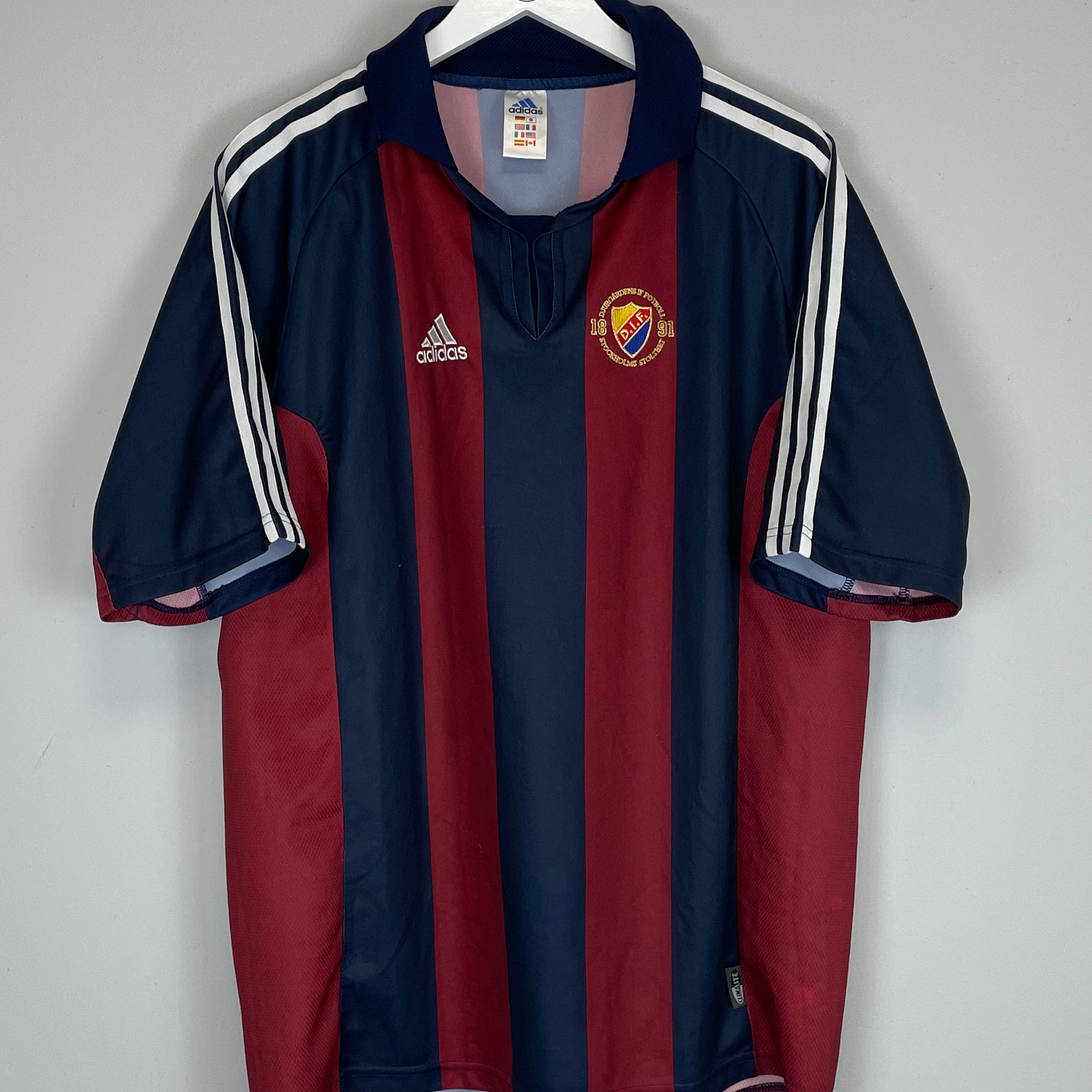 Shop 2002/03 DJURGARDENS AWAY SHIRT (XL) ADIDAS, classic football shirts, vintage football shirts & retro soccer jerseys at Cult Kits