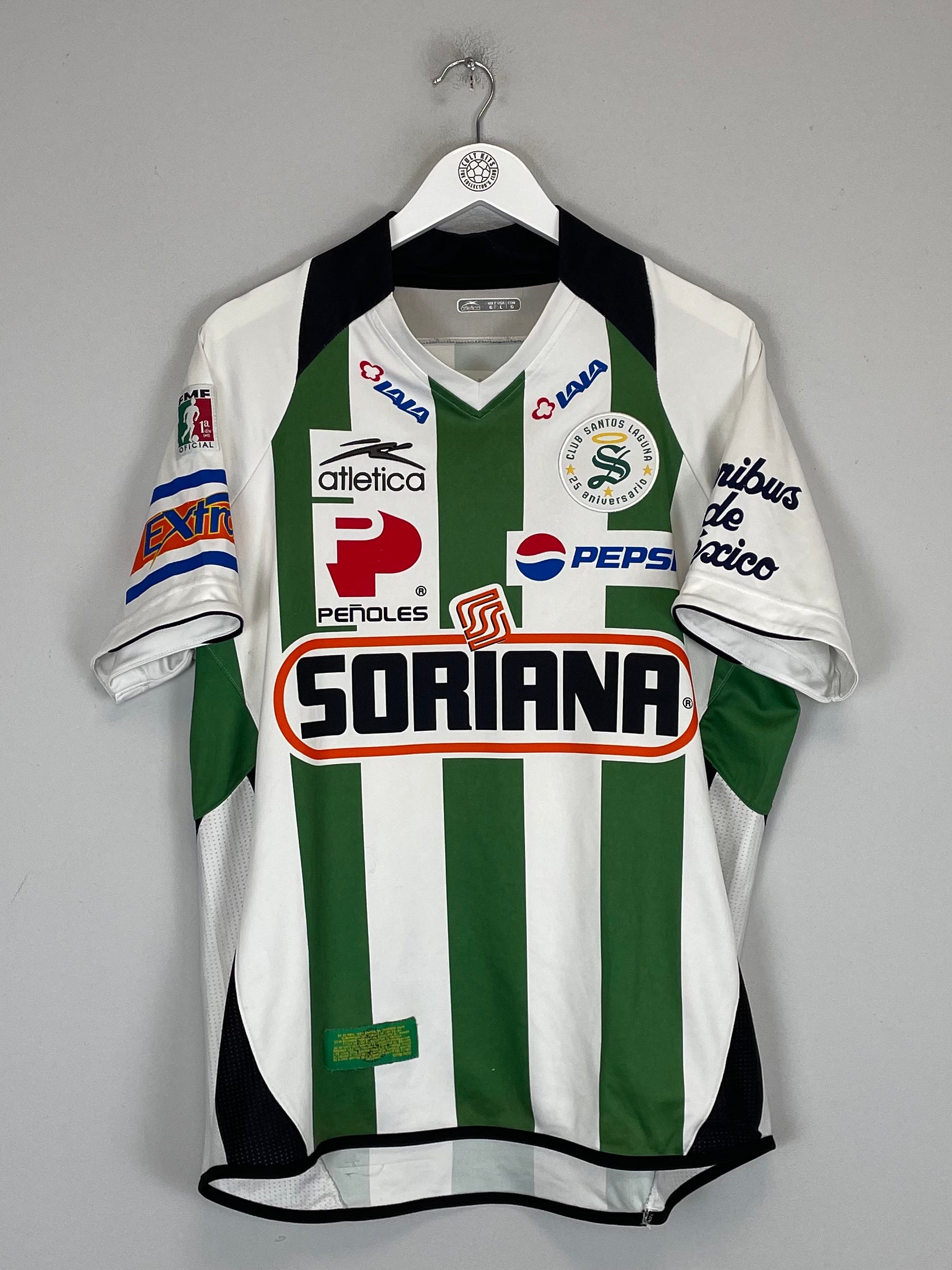 Shop 2008/09 SANTOS LAGUNA HOME SHIRT (L) ATLETICA, classic football shirts, vintage football shirts & retro soccer jerseys at Cult Kits