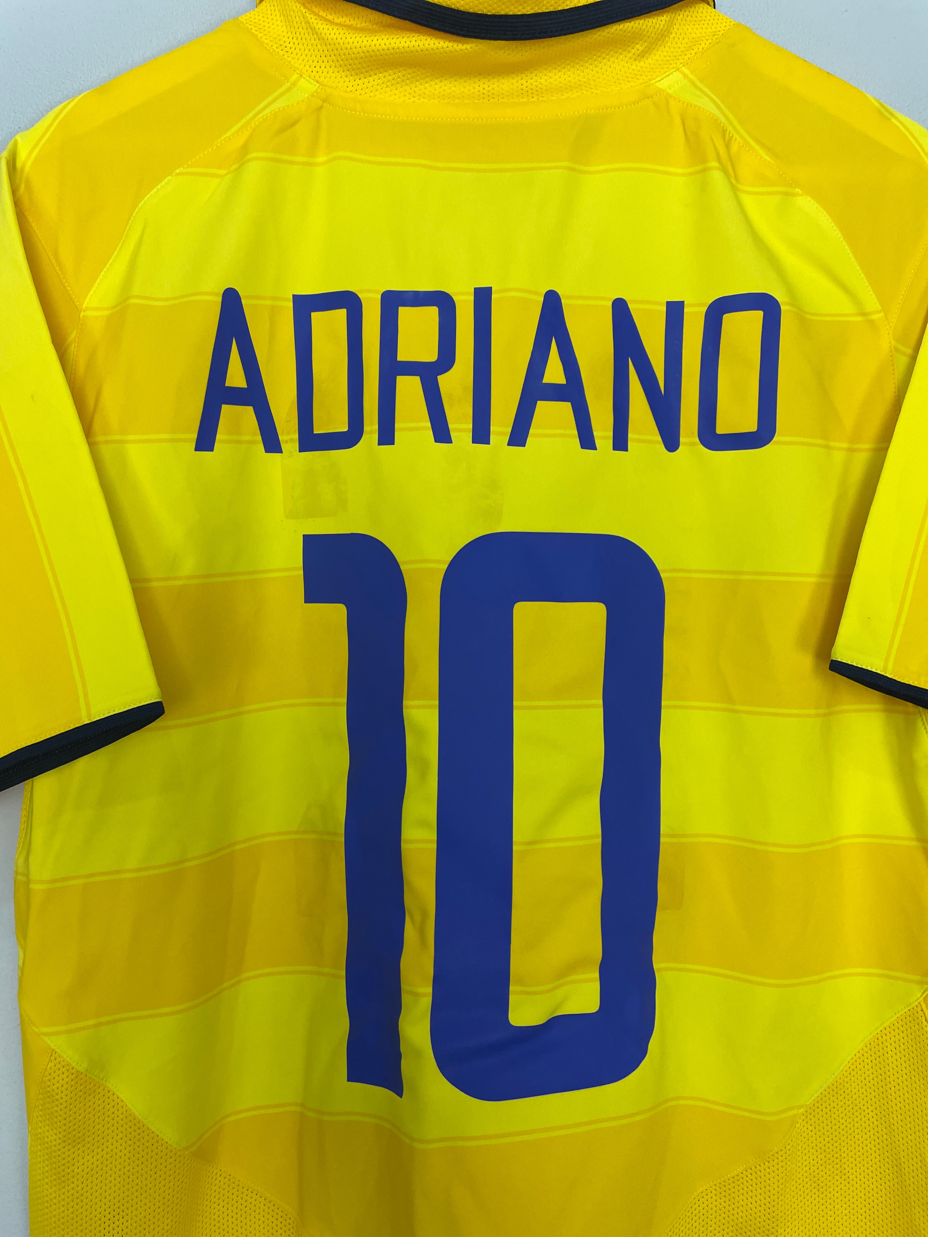 Shop 2003/04 INTER MILAN ADRIANO #10 AWAY SHIRT (M) NIKE, classic football shirts, vintage football shirts & retro soccer jerseys at Cult Kits