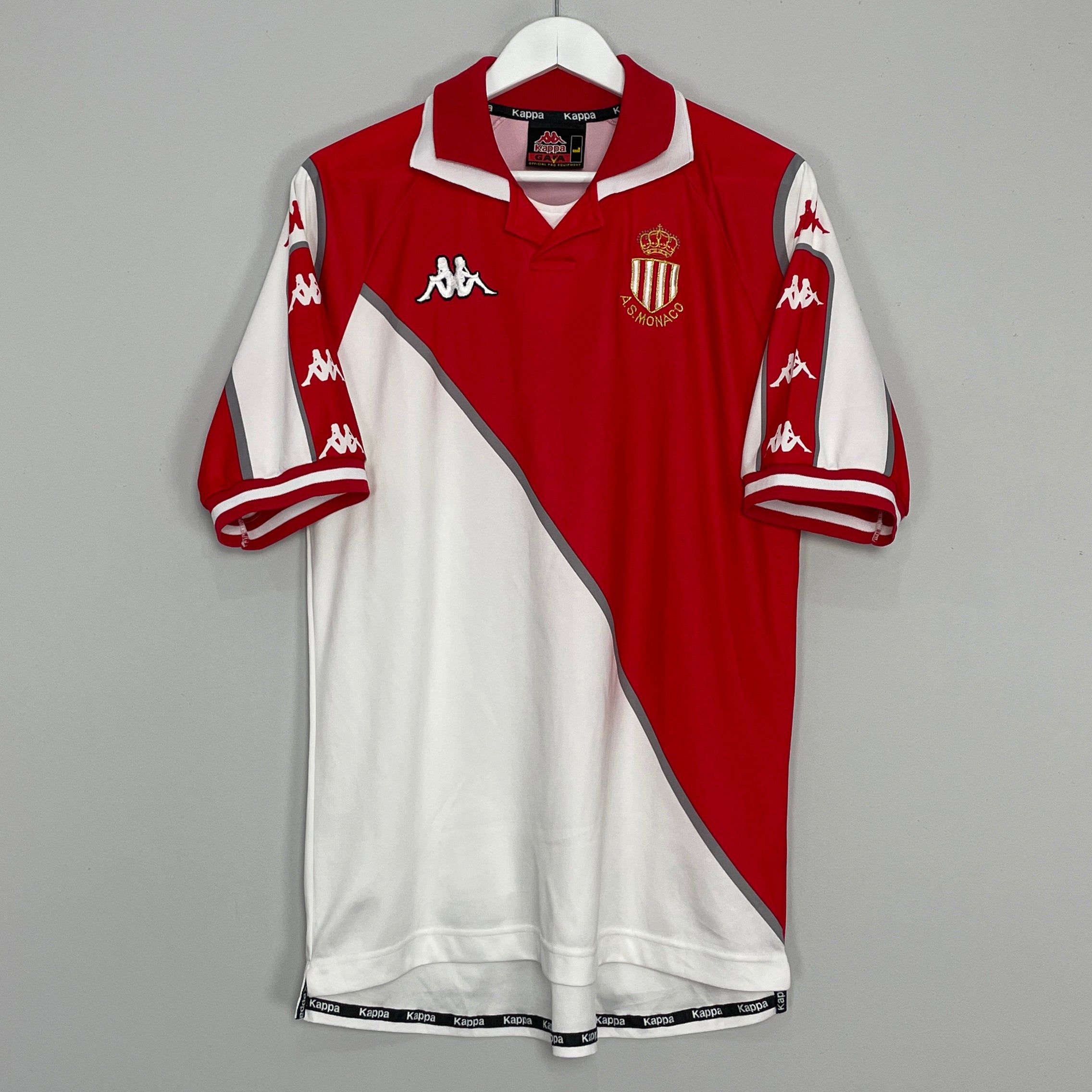 Shop 1998/99 MONACO HOME SHIRT (L) KAPPA, classic football shirts, vintage football shirts & retro soccer jerseys at Cult Kits