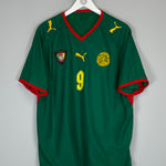 2008/09 Cameroon home shirt by Puma, XXL size, featuring Samuel Eto'o #9, in excellent condition.