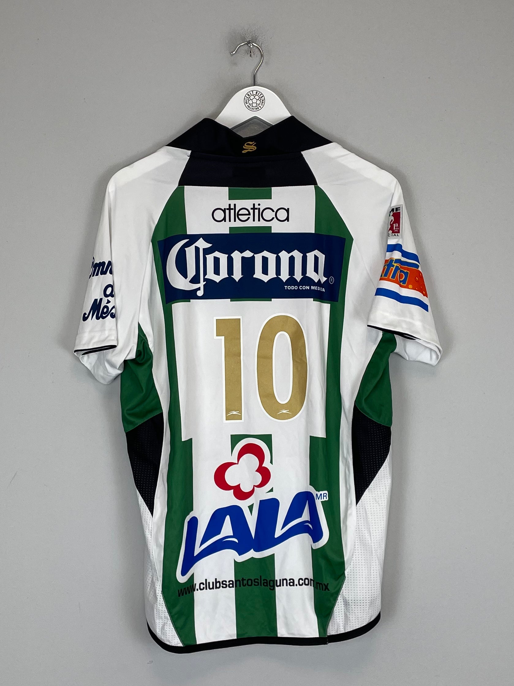 Shop 2008/09 SANTOS LAGUNA #10 HOME SHIRT (M) ATLETICA, classic football shirts, vintage football shirts & retro soccer jerseys at Cult Kits