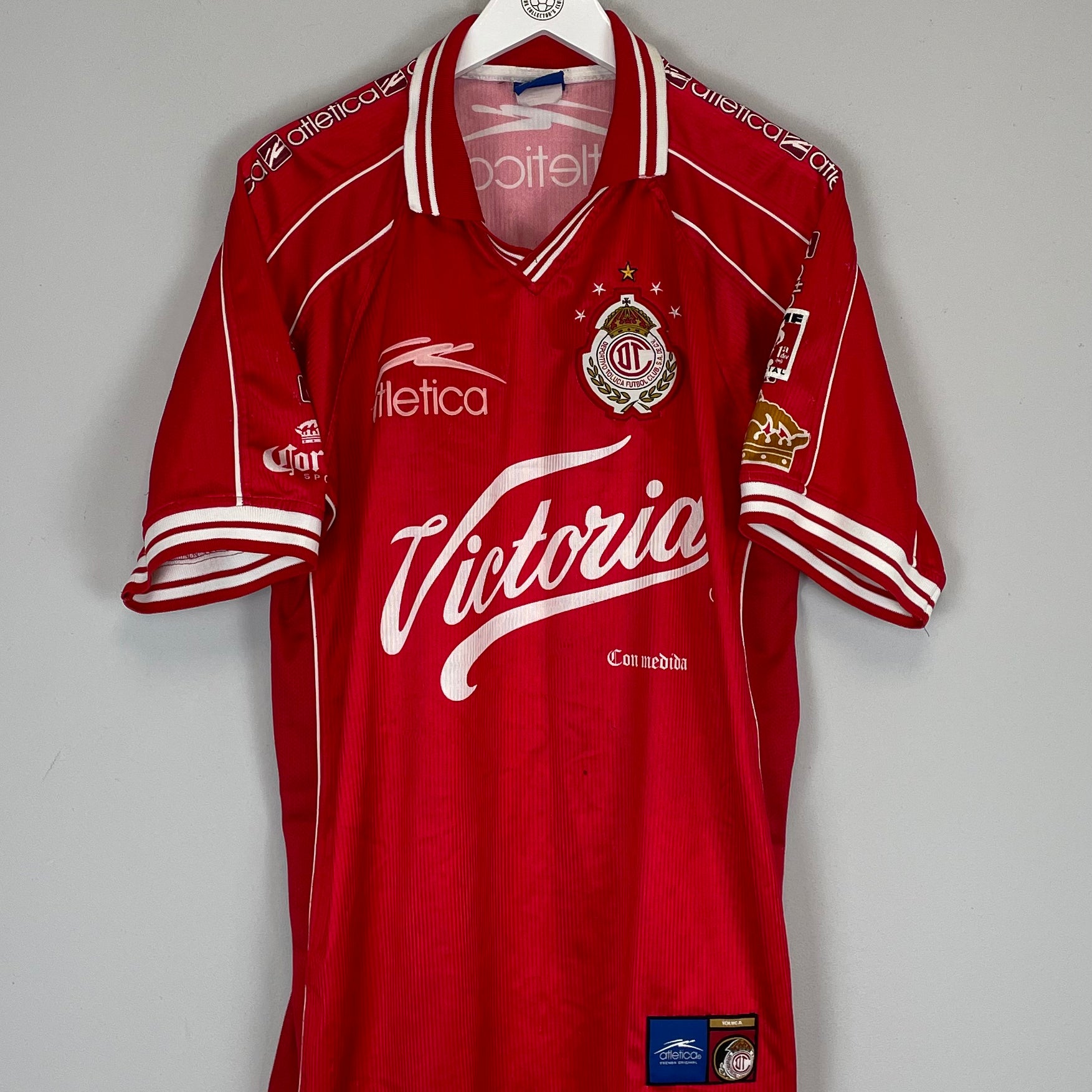 Shop 1999/00 DEPORTIVO TOLUCA HOME SHIRT (XL) ATLETICA, classic football shirts, vintage football shirts & retro soccer jerseys at Cult Kits