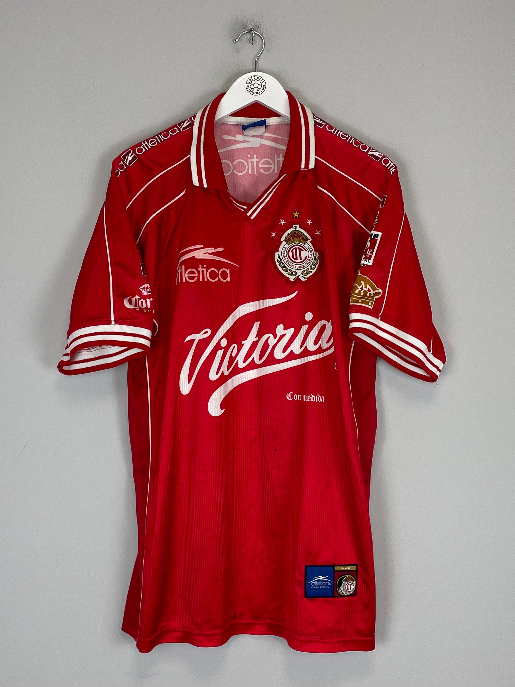 Shop 1999/00 DEPORTIVO TOLUCA HOME SHIRT (XL) ATLETICA, classic football shirts, vintage football shirts & retro soccer jerseys at Cult Kits