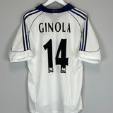 Shop 1999/01 TOTTENHAM GINOLA #14 HOME SHIRT (L) ADIDAS, classic football shirts, vintage football shirts & retro soccer jerseys at Cult Kits