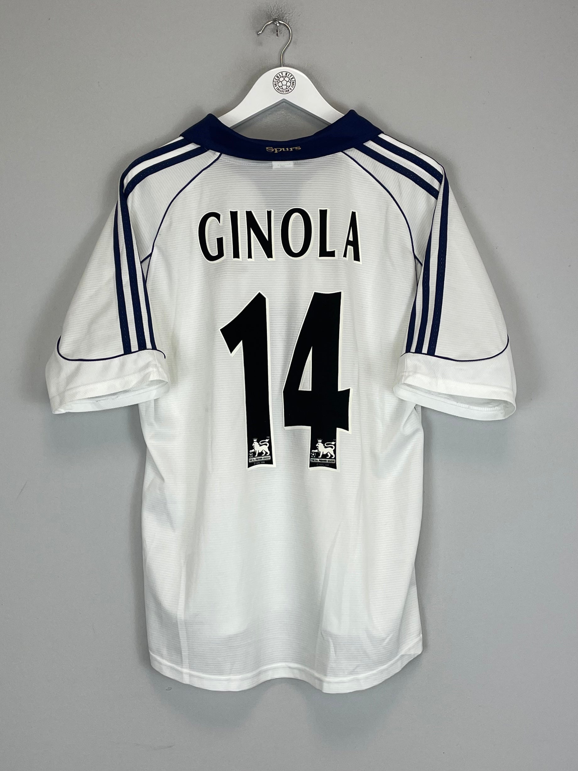 Shop 1999/01 TOTTENHAM GINOLA #14 HOME SHIRT (L) ADIDAS, classic football shirts, vintage football shirts & retro soccer jerseys at Cult Kits