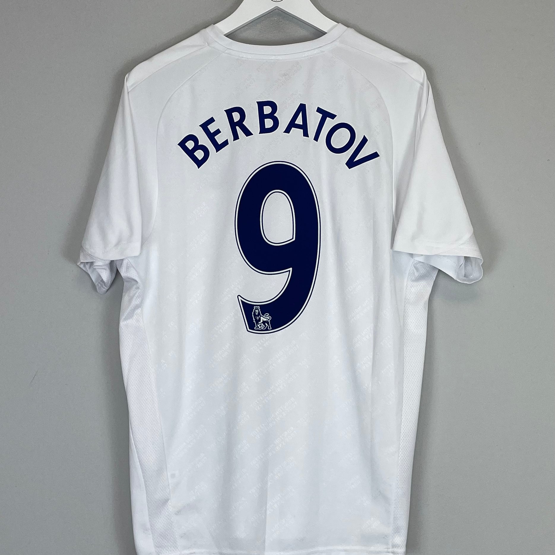 2007/08 TOTTENHAM BERBATOV #9 *125 YEARS* HOME SHIRT (L) PUMA