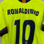 Shop 2005/06 BARCELONA RONALDINHO #10 AWAY SHIRT (L) NIKE, classic football shirts, vintage football shirts & retro soccer jerseys at Cult Kits