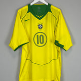 2004/06 BRAZIL RONALDINHO #10 HOME SHIRT (XXL) NIKE