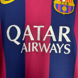 Shop 2014/15 BARCELONA MESSI #10 HOME SHIRT (M) NIKE, classic football shirts, vintage football shirts & retro soccer jerseys at Cult Kits