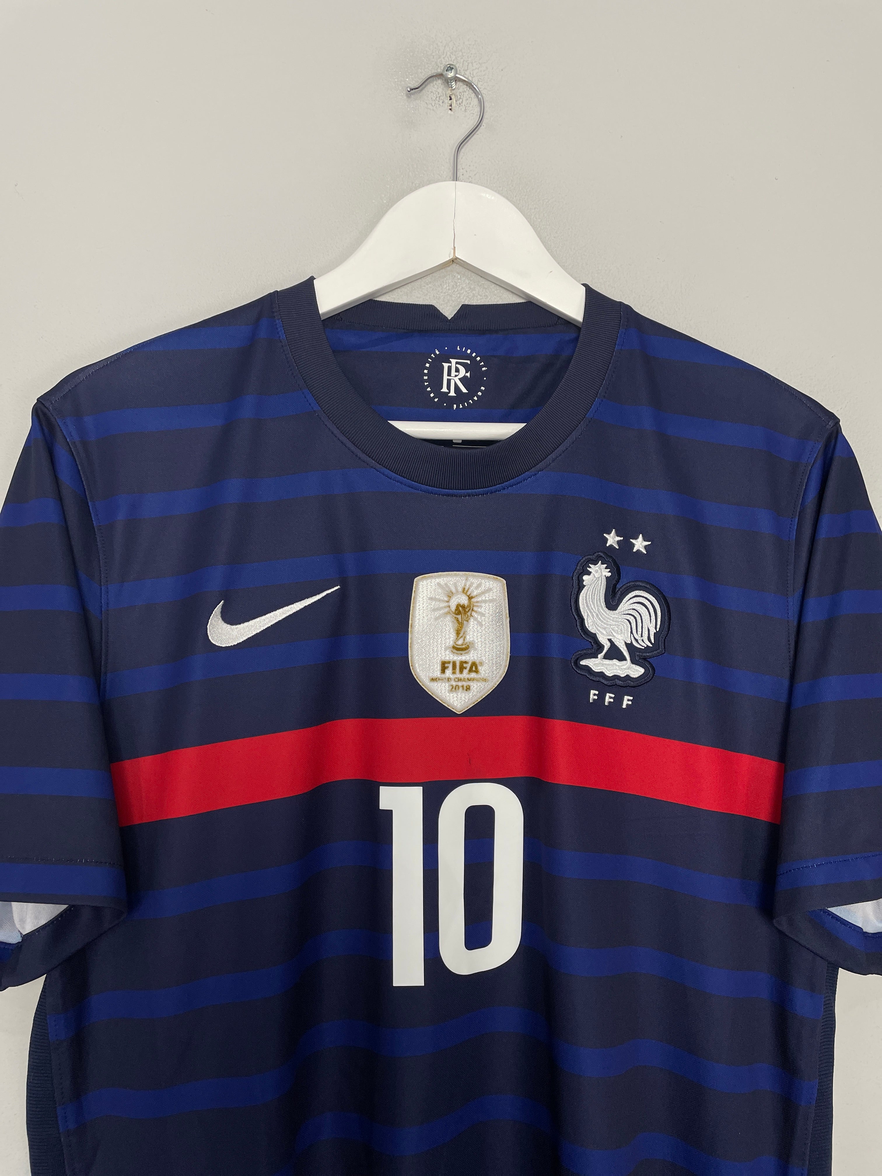 Shop 2020/21 FRANCE MBAPPE #10 HOME SHIRT (L) NIKE, classic football shirts, vintage football shirts & retro soccer jerseys at Cult Kits