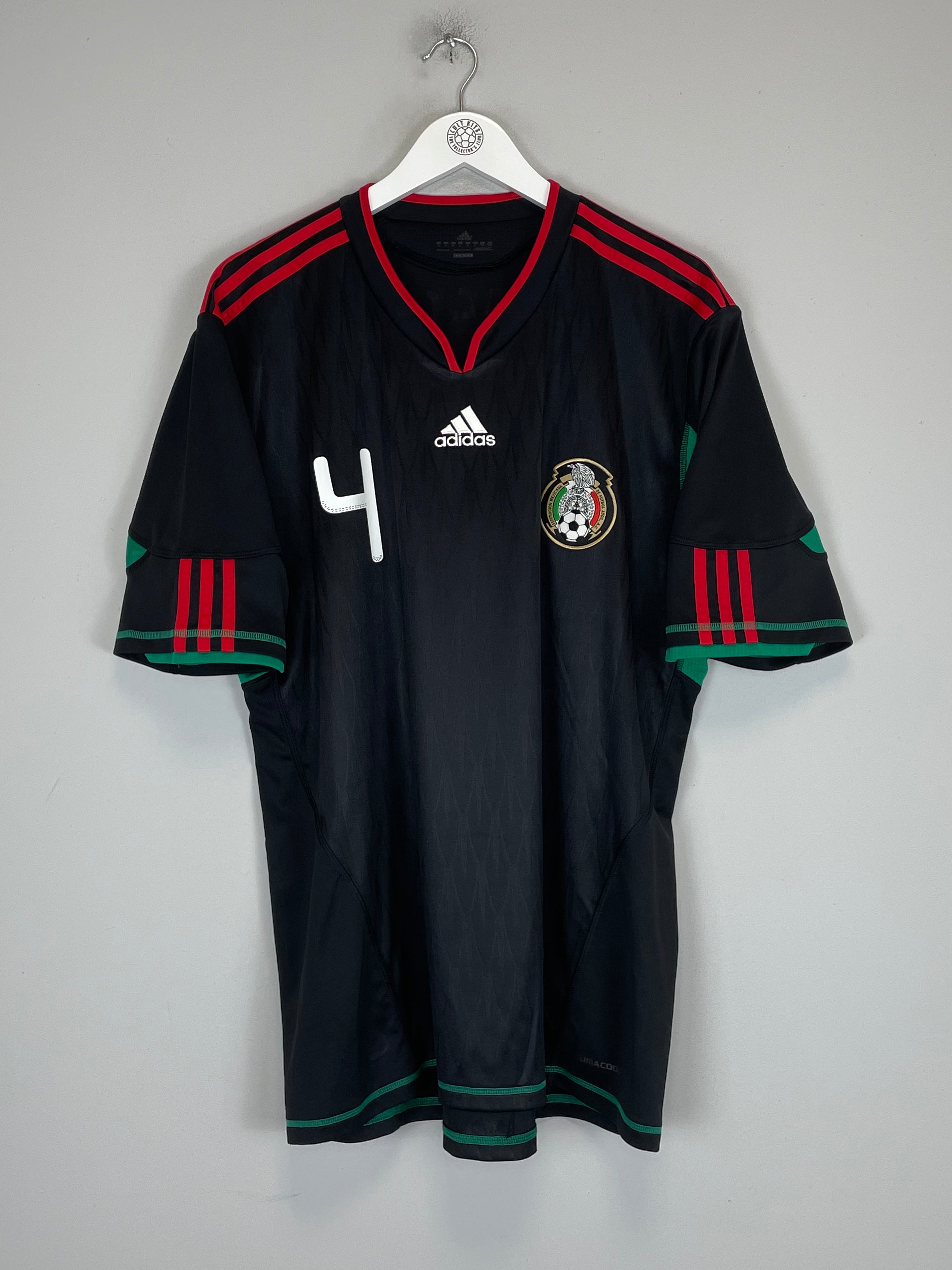 Shop 2010/11 MEXICO R.MARQUEZ #4 AWAY SHIRT (XL) ADIDAS, classic football shirts, vintage football shirts & retro soccer jerseys at Cult Kits