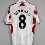 Shop 2007/08 LIVERPOOL GERRARD #8 AWAY SHIRT (M) ADIDAS, classic football shirts, vintage football shirts & retro soccer jerseys at Cult Kits