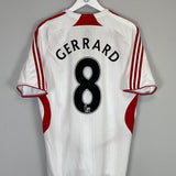Shop 2007/08 LIVERPOOL GERRARD #8 AWAY SHIRT (M) ADIDAS, classic football shirts, vintage football shirts & retro soccer jerseys at Cult Kits