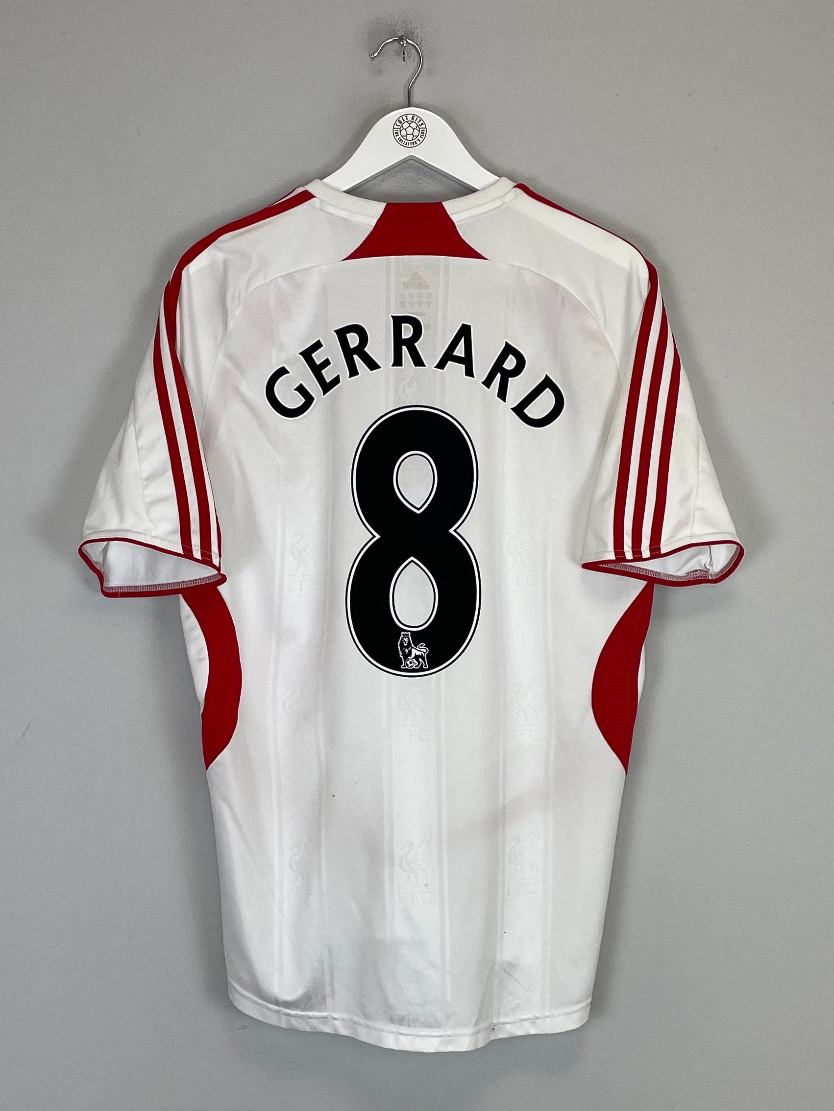 Shop 2007/08 LIVERPOOL GERRARD #8 AWAY SHIRT (M) ADIDAS, classic football shirts, vintage football shirts & retro soccer jerseys at Cult Kits