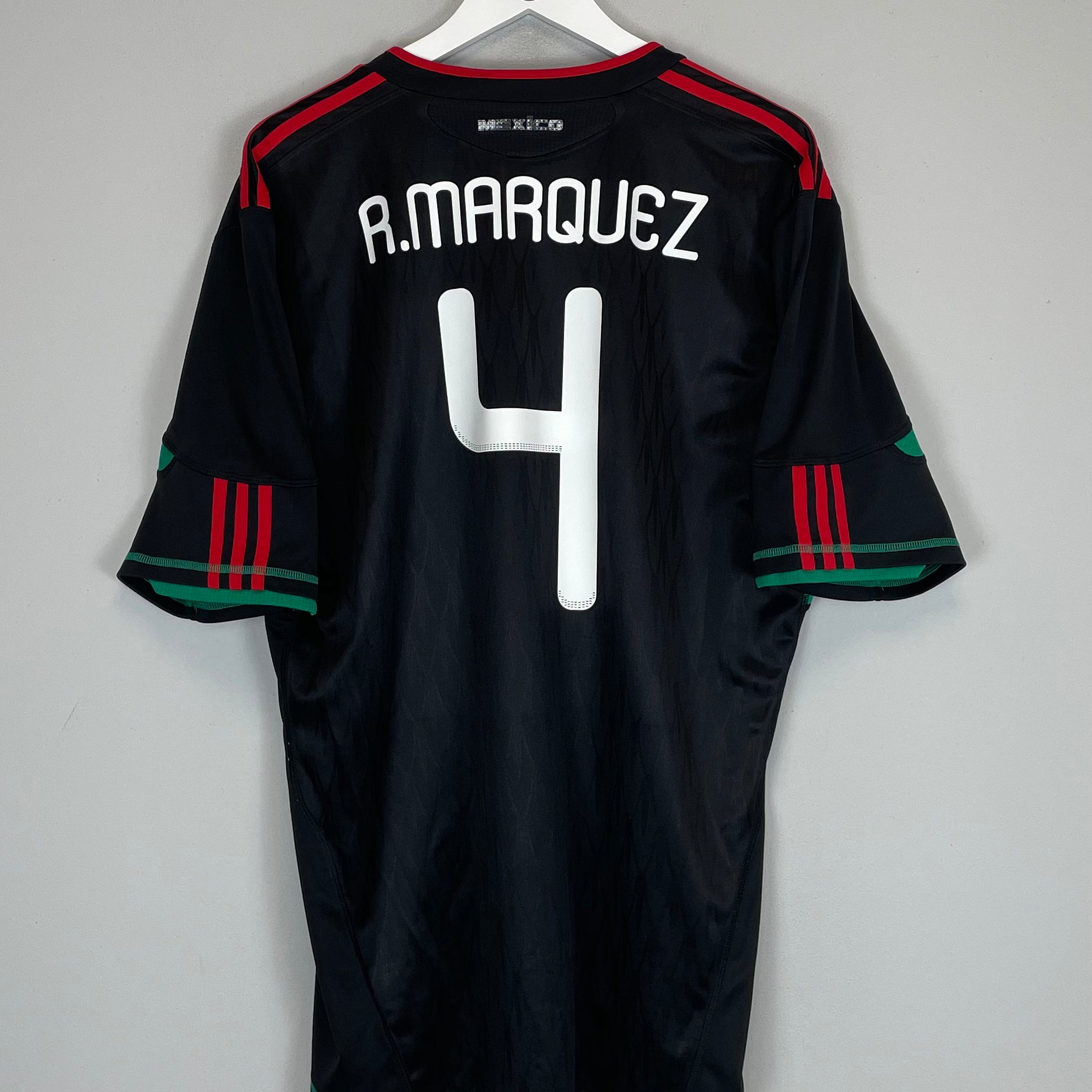 Shop 2010/11 MEXICO R.MARQUEZ #4 AWAY SHIRT (XL) ADIDAS, classic football shirts, vintage football shirts & retro soccer jerseys at Cult Kits