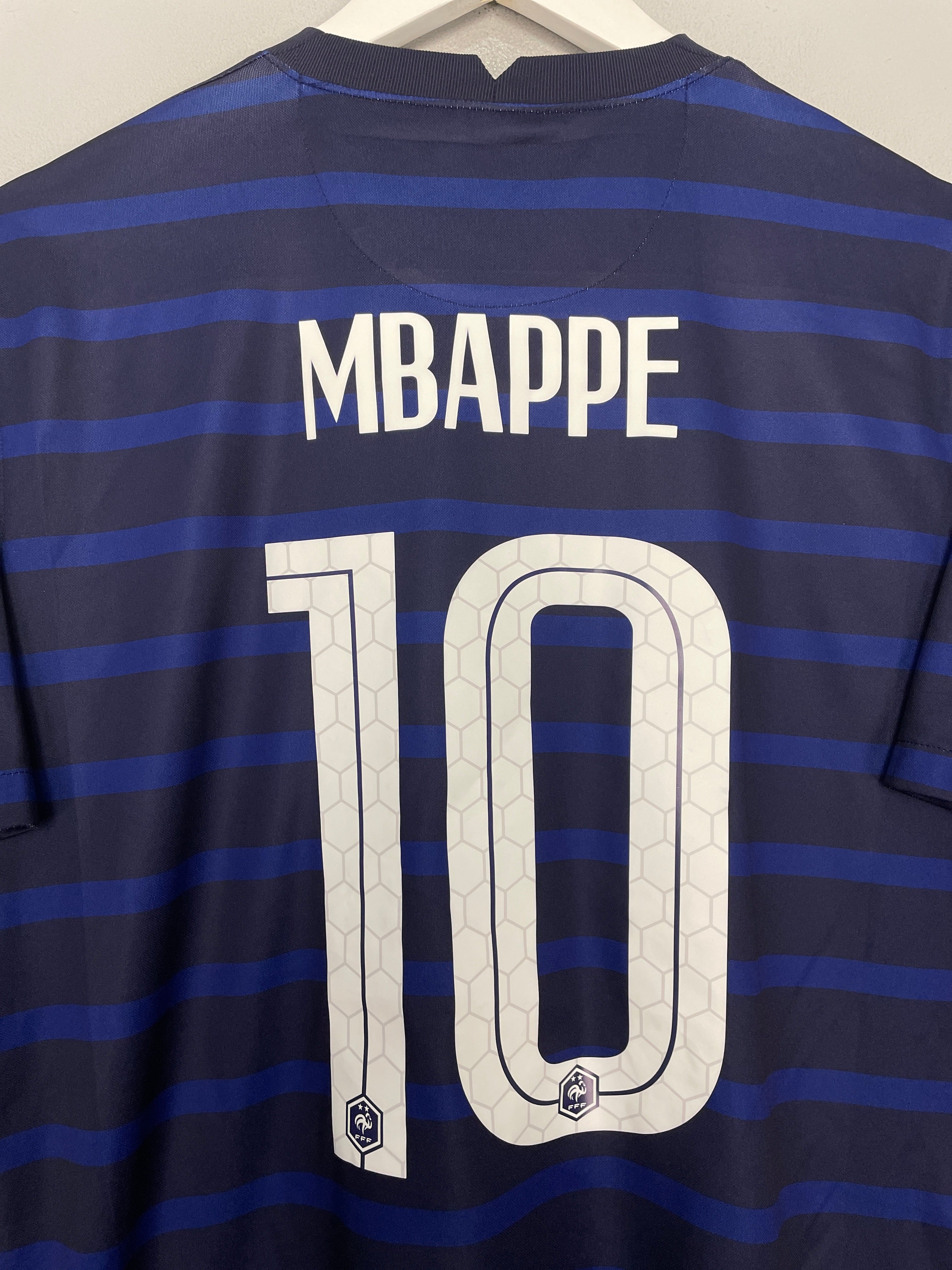 Shop 2020/21 FRANCE MBAPPE #10 HOME SHIRT (L) NIKE, classic football shirts, vintage football shirts & retro soccer jerseys at Cult Kits