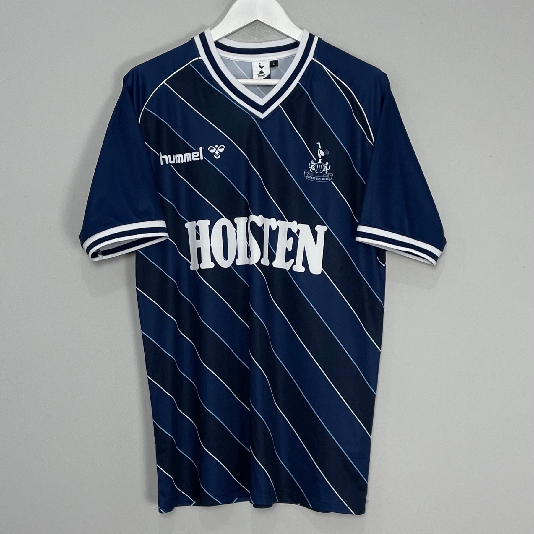 Shop 1986 TOTTEHAM *RE-ISSUE* AWAY SHIRT (L) HUMMEL, classic football shirts, vintage football shirts & retro soccer jerseys at Cult Kits