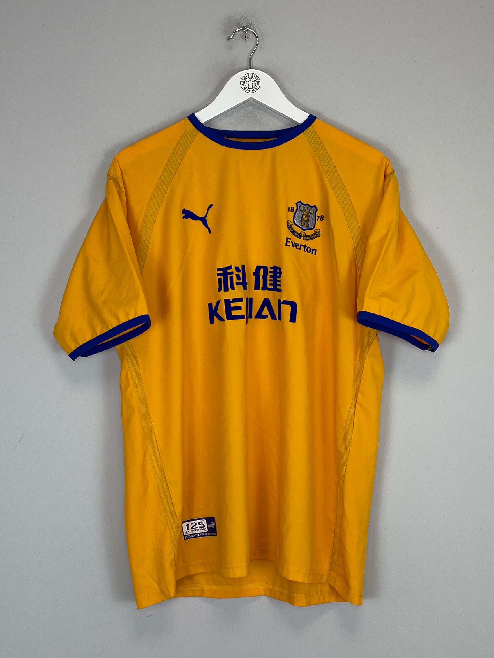 Shop 2003/04 EVERTON FERGUSON #10 AWAY SHIRT (L) PUMA, classic football shirts, vintage football shirts & retro soccer jerseys at Cult Kits