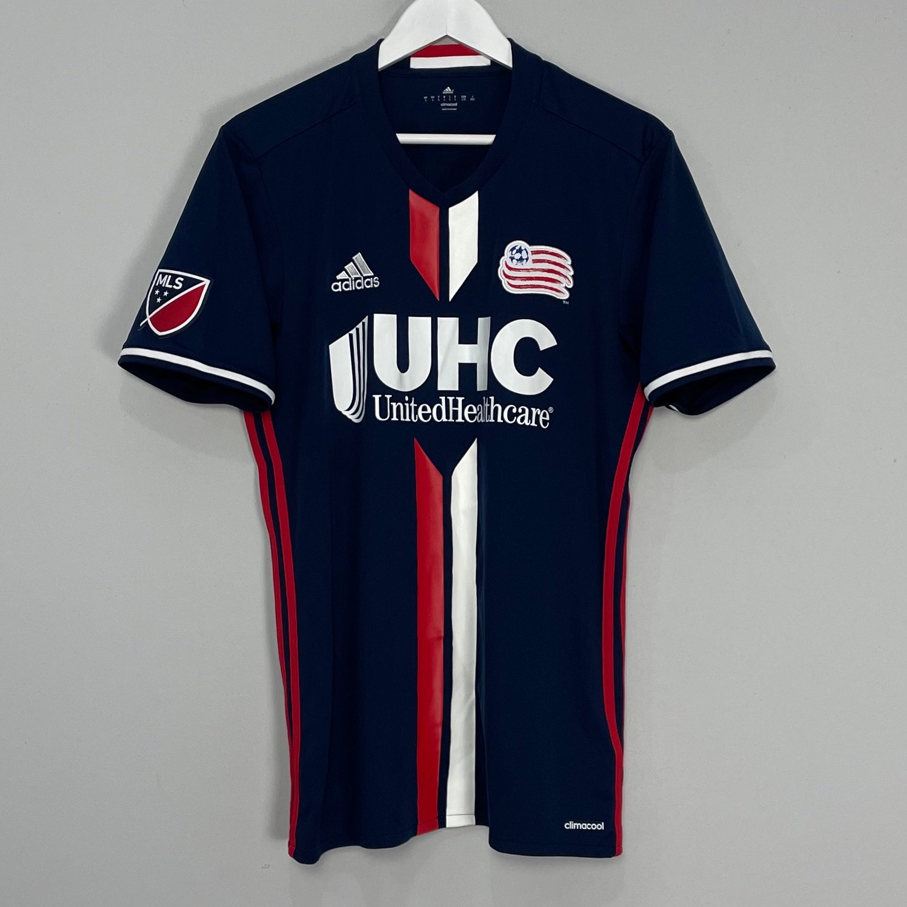 Shop 2016/17 NEW ENGLAND REVOLUTION HOME SHIRT (L) ADIDAS, classic football shirts, vintage football shirts & retro soccer jerseys at Cult Kits