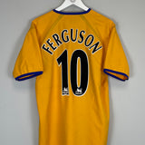 Shop 2003/04 EVERTON FERGUSON #10 AWAY SHIRT (L) PUMA, classic football shirts, vintage football shirts & retro soccer jerseys at Cult Kits