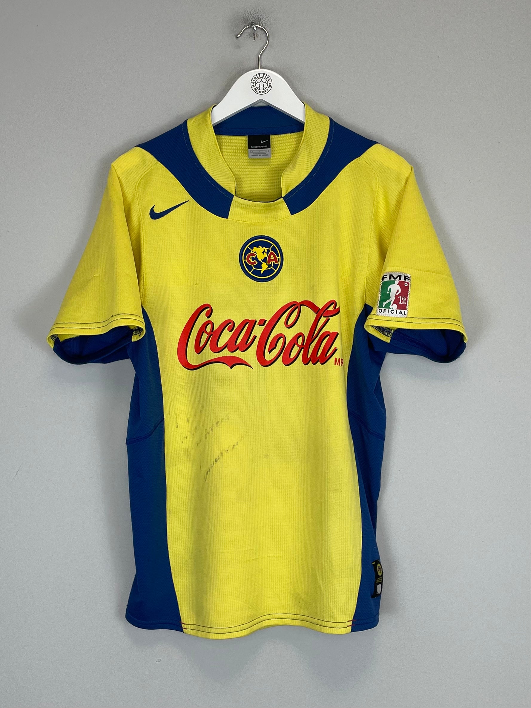 Shop 2004/05 CLUB AMERICA C.BLANCO #10 *SIGNED* HOME SHIRT (L) NIKE, classic football shirts, vintage football shirts & retro soccer jerseys at Cult Kits