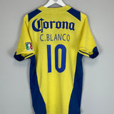 Shop 2004/05 CLUB AMERICA C.BLANCO #10 *SIGNED* HOME SHIRT (L) NIKE, classic football shirts, vintage football shirts & retro soccer jerseys at Cult Kits