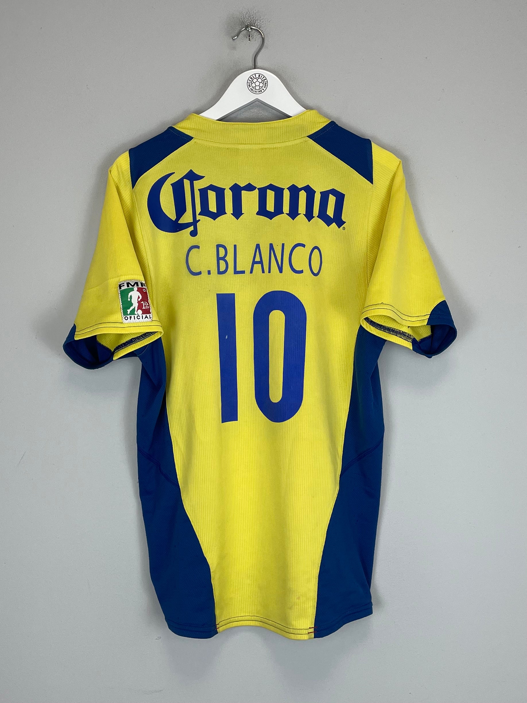 Shop 2004/05 CLUB AMERICA C.BLANCO #10 *SIGNED* HOME SHIRT (L) NIKE, classic football shirts, vintage football shirts & retro soccer jerseys at Cult Kits