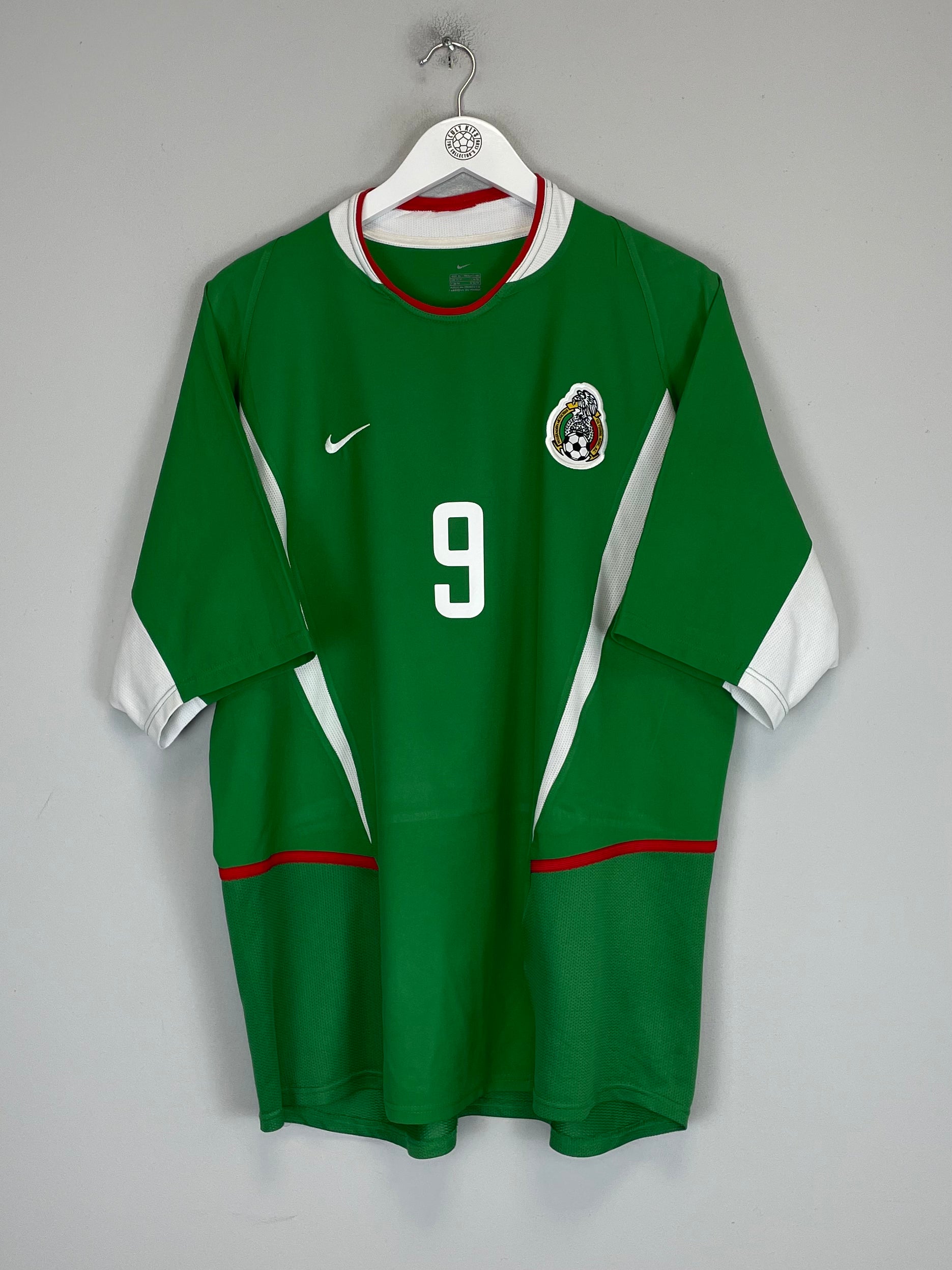 Shop 2003/04 MEXICO BORGETTI #9 HOME SHIRT (XL) NIKE, classic football shirts, vintage football shirts & retro soccer jerseys at Cult Kits