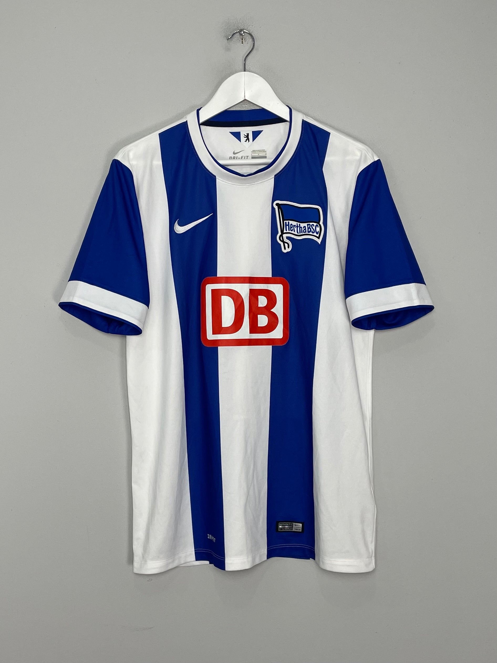 Shop 2014/15 HERTHA BERLIN HOME SHIRT (L) NIKE, classic football shirts, vintage football shirts & retro soccer jerseys at Cult Kits