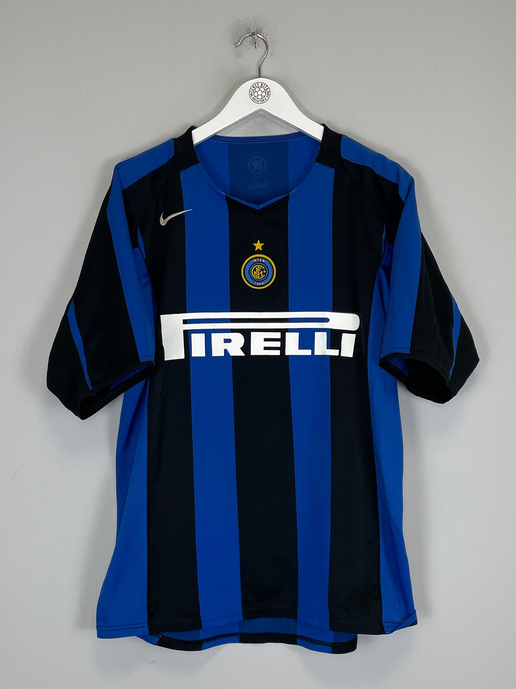 Shop 2004/05 INTER MILAN RECOBA #20 HOME SHIRT (L) NIKE, classic football shirts, vintage football shirts & retro soccer jerseys at Cult Kits