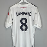 2007/09 England Frank Lampard #8 home shirt by Umbro, size XL, very good condition, faint spot and slight badge fade.