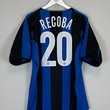 Shop 2004/05 INTER MILAN RECOBA #20 HOME SHIRT (L) NIKE, classic football shirts, vintage football shirts & retro soccer jerseys at Cult Kits
