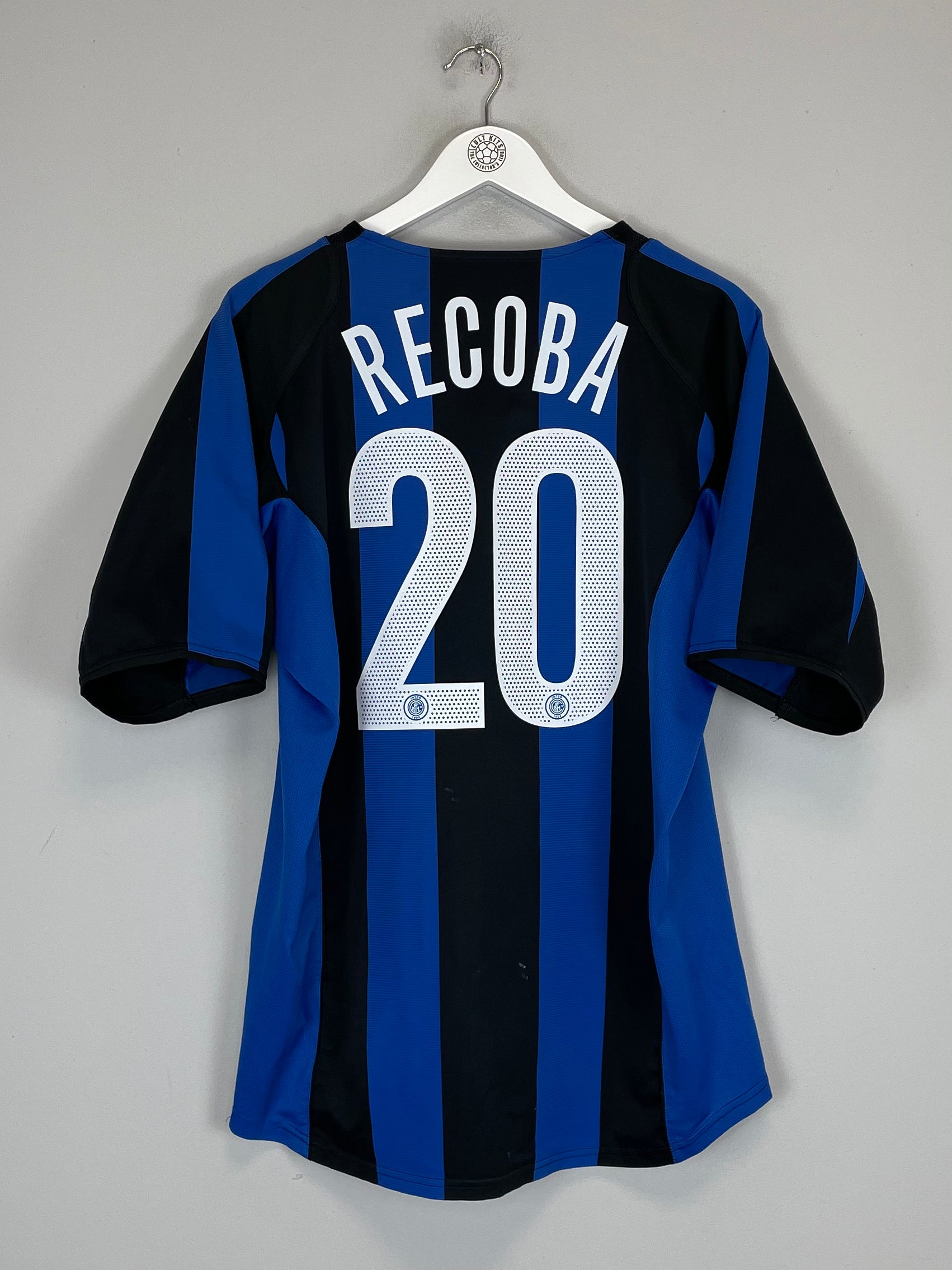 Shop 2004/05 INTER MILAN RECOBA #20 HOME SHIRT (L) NIKE, classic football shirts, vintage football shirts & retro soccer jerseys at Cult Kits