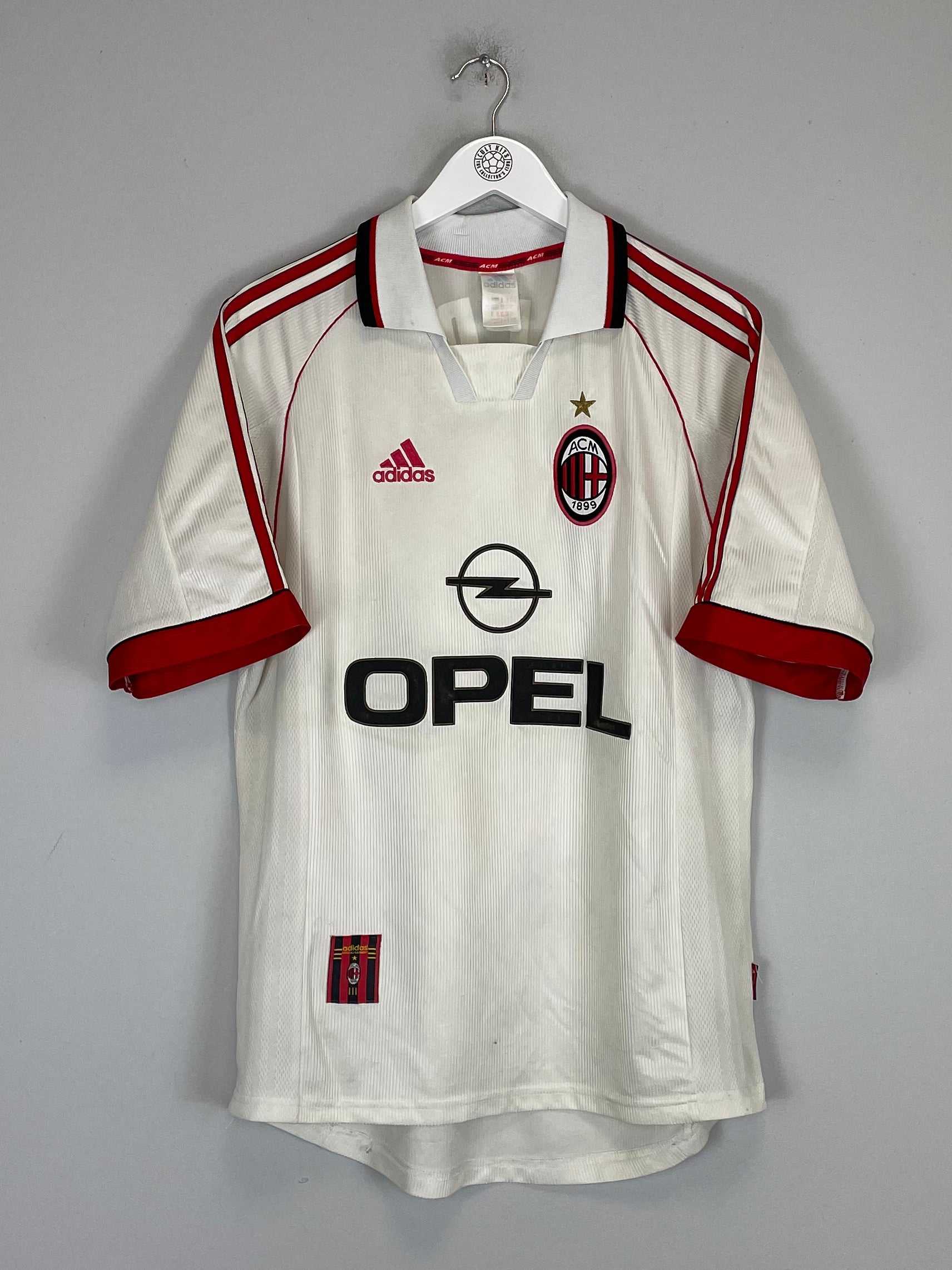 Shop 1998/99 AC MILAN MALDINI #3 AWAY SHIRT (M) ADIDAS, classic football shirts, vintage football shirts & retro soccer jerseys at Cult Kits
