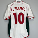 Shop 2001/02 MEXICO C.BLANCO #10 AWAY SHIRT (L) ATLETICA, classic football shirts, vintage football shirts & retro soccer jerseys at Cult Kits