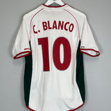 Shop 2001/02 MEXICO C.BLANCO #10 AWAY SHIRT (L) ATLETICA, classic football shirts, vintage football shirts & retro soccer jerseys at Cult Kits