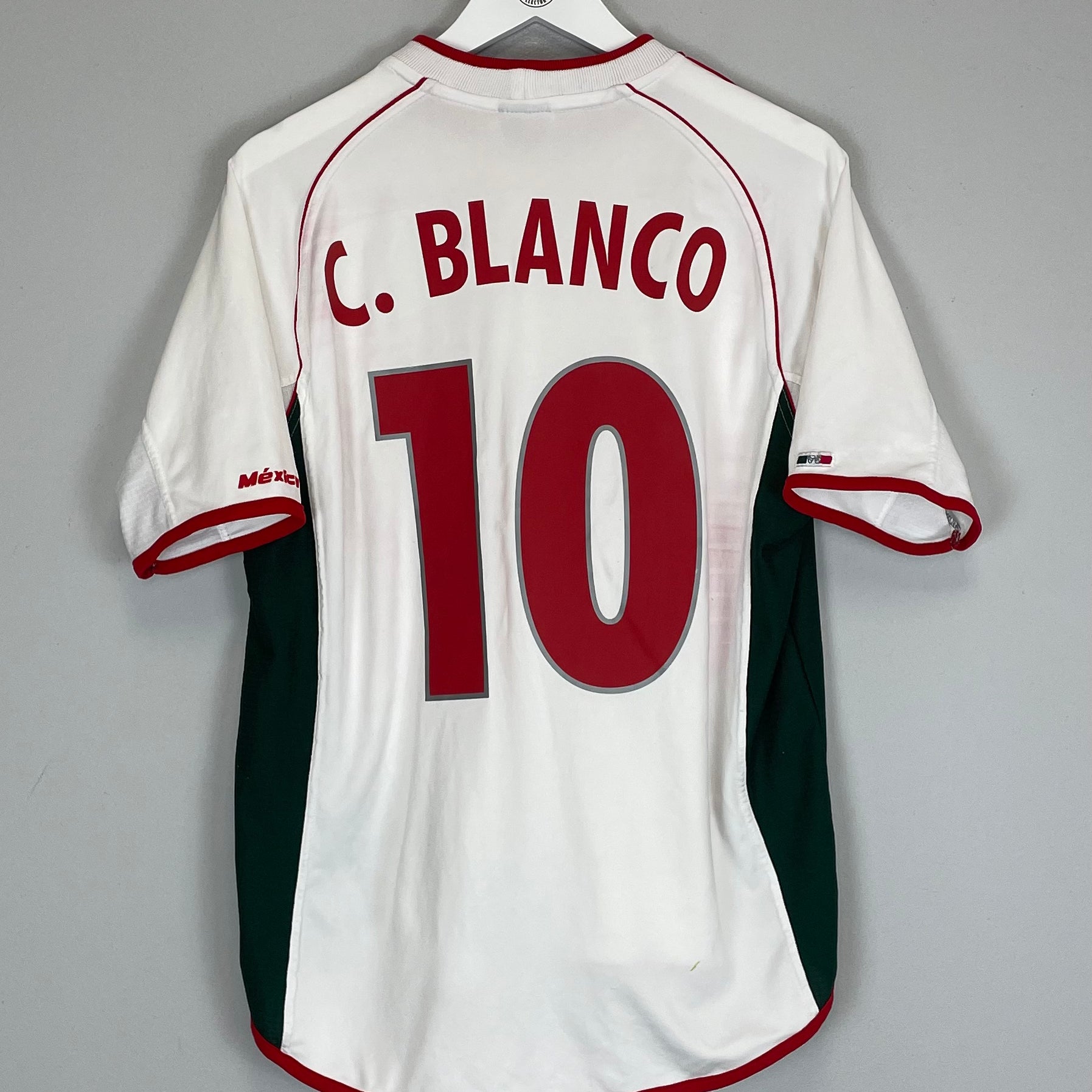Shop 2001/02 MEXICO C.BLANCO #10 AWAY SHIRT (L) ATLETICA, classic football shirts, vintage football shirts & retro soccer jerseys at Cult Kits