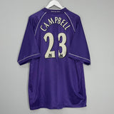 Shop 1998/99 TOTTENHAM CAMPBELL #23 AWAY SHIRT (XL) PONY, classic football shirts, vintage football shirts & retro soccer jerseys at Cult Kits